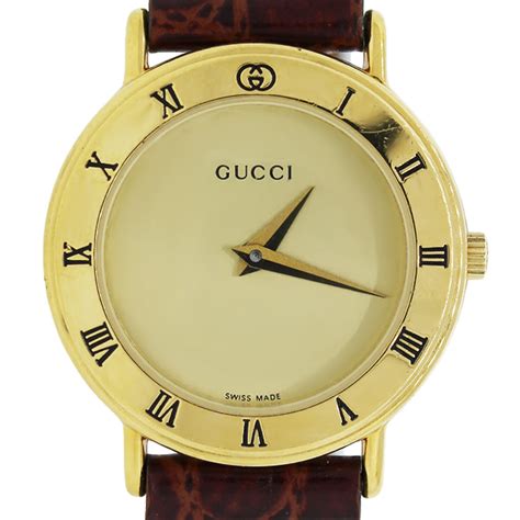 Vintage Gucci Gold Watch 